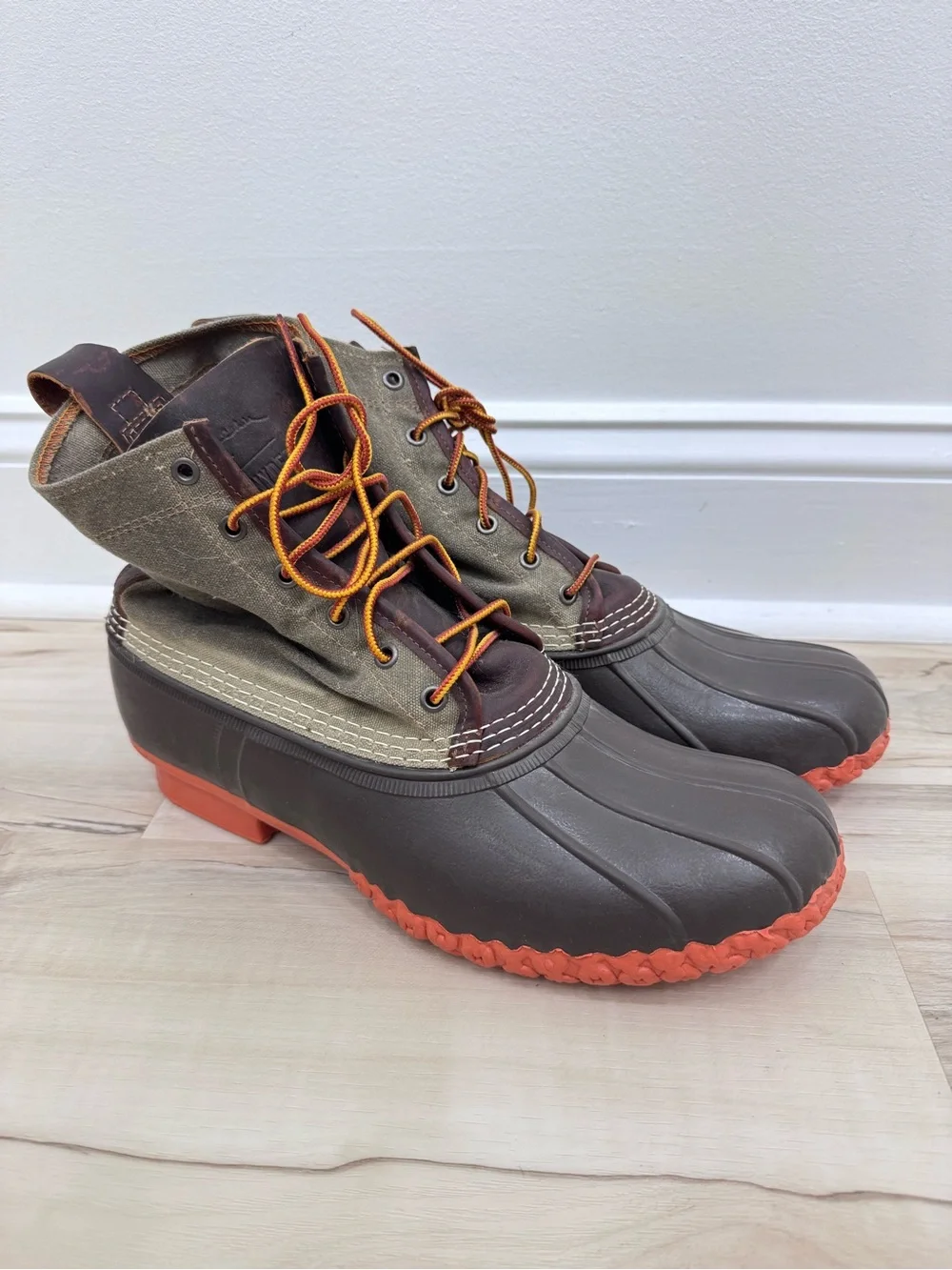 L.L. Bean X Todd Snyder Duck Bean Boots Sz Mens 12 Leather USA NWOT waxed canvas